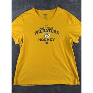 Nashville Predators Yellow Tee Shirt Womens 2xl Hockey NHL Preds